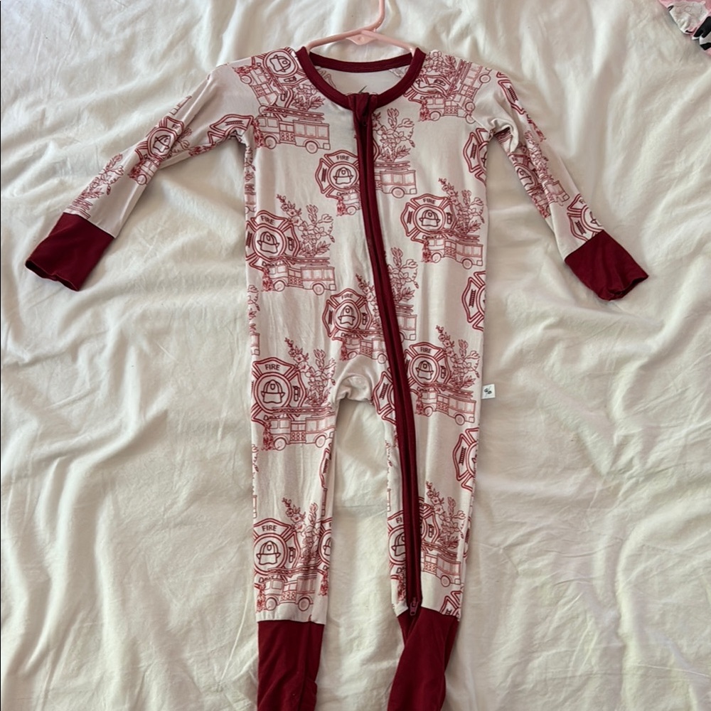 Grunt baby bamboo firefighter pajamas